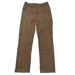 Left Field Pants Mens Khaki Mount Vernon Mills Duck Canvas Twill Work USA 30x29